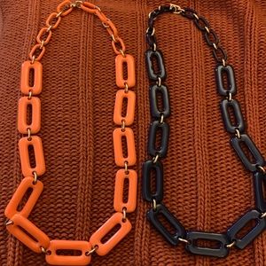 Chunky plastic chain link necklace set